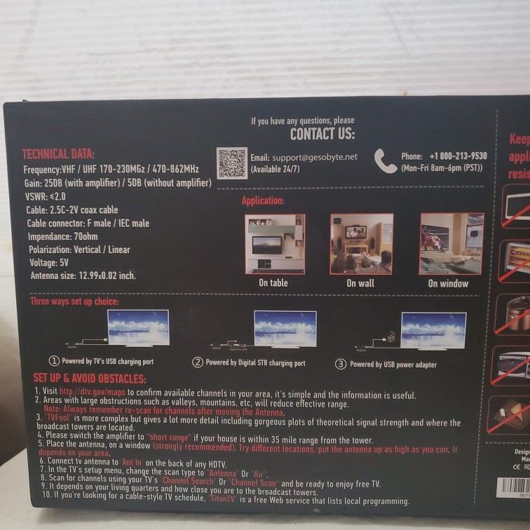 Amplified HD Digital TV Antenna