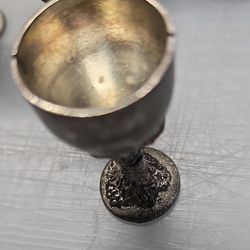 Sheridan silver mini wine Chalice with Ornate Base