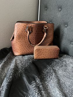 Brown 3-piece designer style handlebag set
