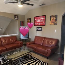 Take it all! Tables, Rug, Loveseat & Couch