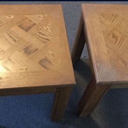 Pair Of Wooden End Tables 
