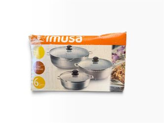 IMUSA 6-Piece Cast Aluminum Cookware Set