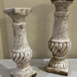 Tall Candle Holders Set  (16 1/2” Tall 14” Tall)