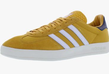 adidas Gazelle Indoor Mens Shoes Size 8.5 Color: Preloved Yellow/Cloud White/Dark Blue-Yellow