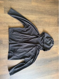 Lululemon Zip Up Hoodie SIZE 8 MEDIUM black classic lightweight athletic