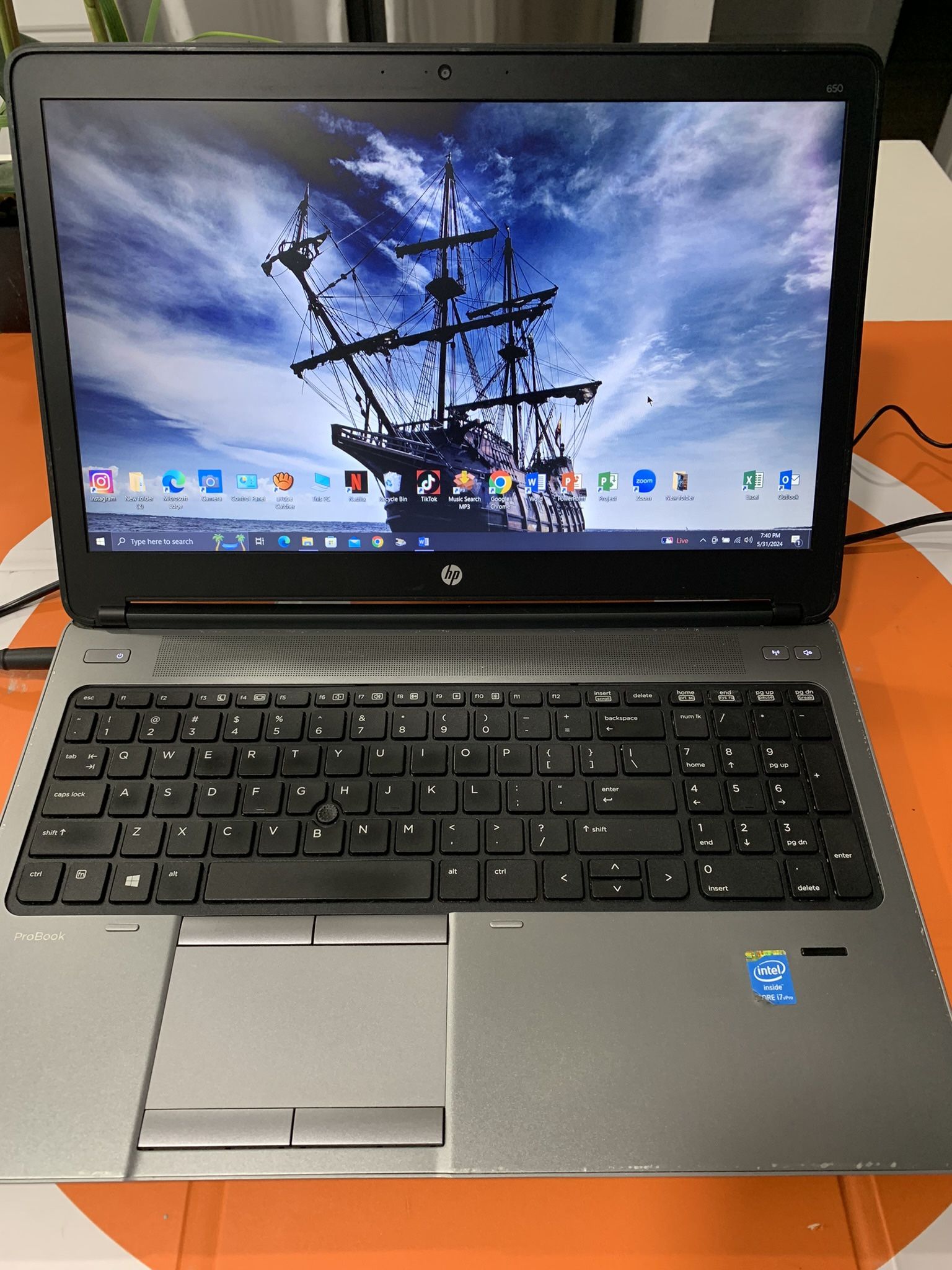 i7..i7..i7…HP PROBOOK . and MICROSOFT build On 03/05/2017….128.0 GB SSD ( Capacity ) ..8.0 GB RAM . READY FOR CLASSES
