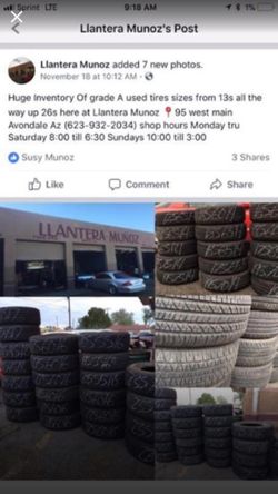 Huge Inventory Of used tires