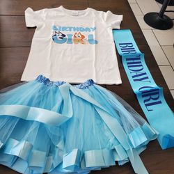 Birthday Girl Bluey Outfit Set