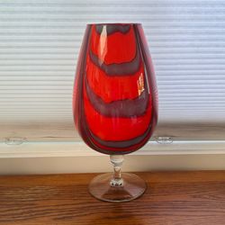 Large 14½" Tall Mesmerizing Glass Art Vase