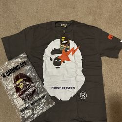 bape x heron preston tee