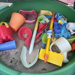 kids sandbox with toys