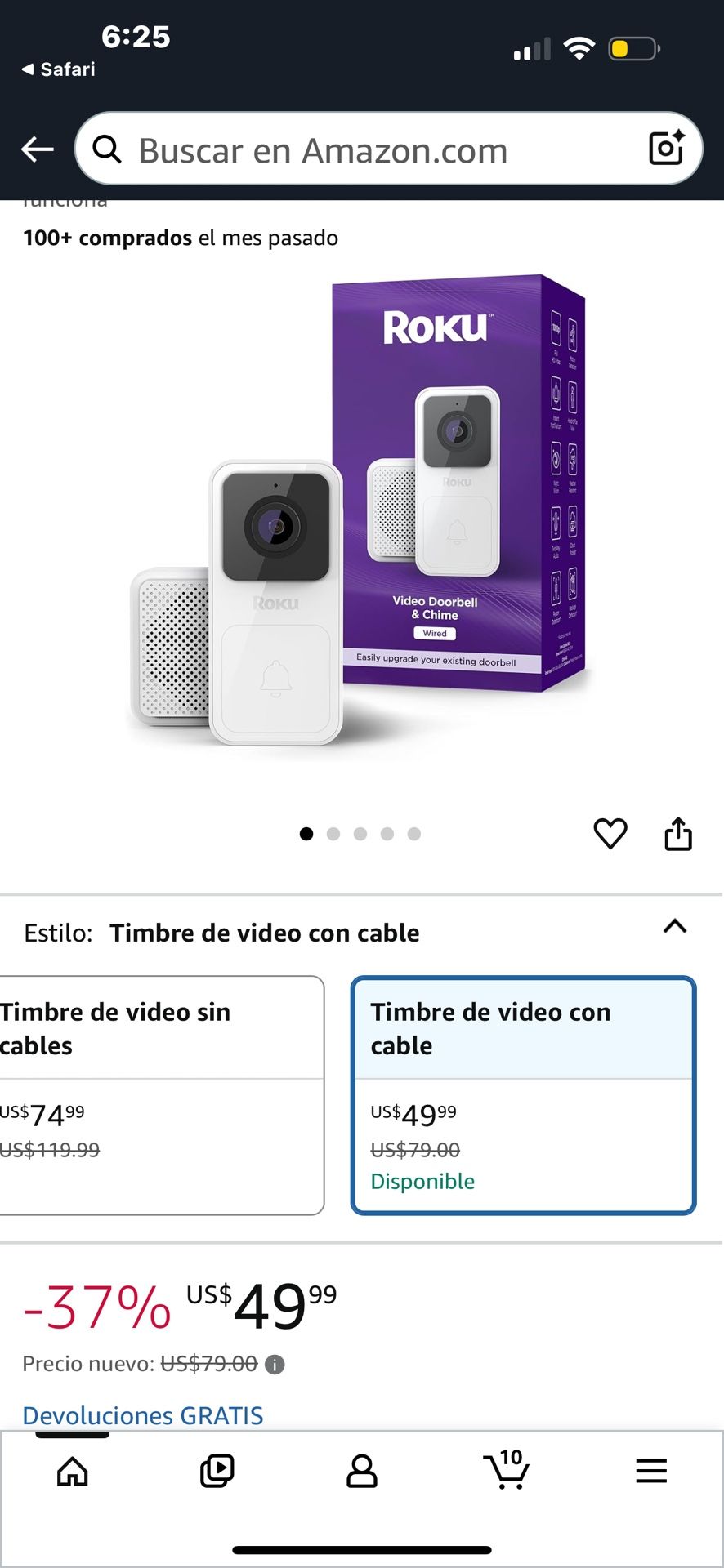 Cámara De Timbre ROKU