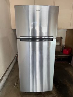 Whirlpool refrigerator.  LED lights inside.  O