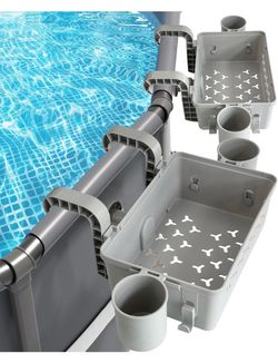 Cup holders for outdoor pools