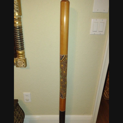 Didgeridoo And Rain Stick. Hand painted. The digeridoo is 120 cm long and the rain stick is 26 cm long