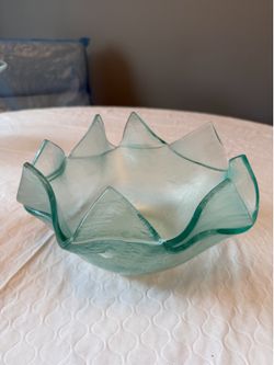 Viking Lotus Green glass bowl