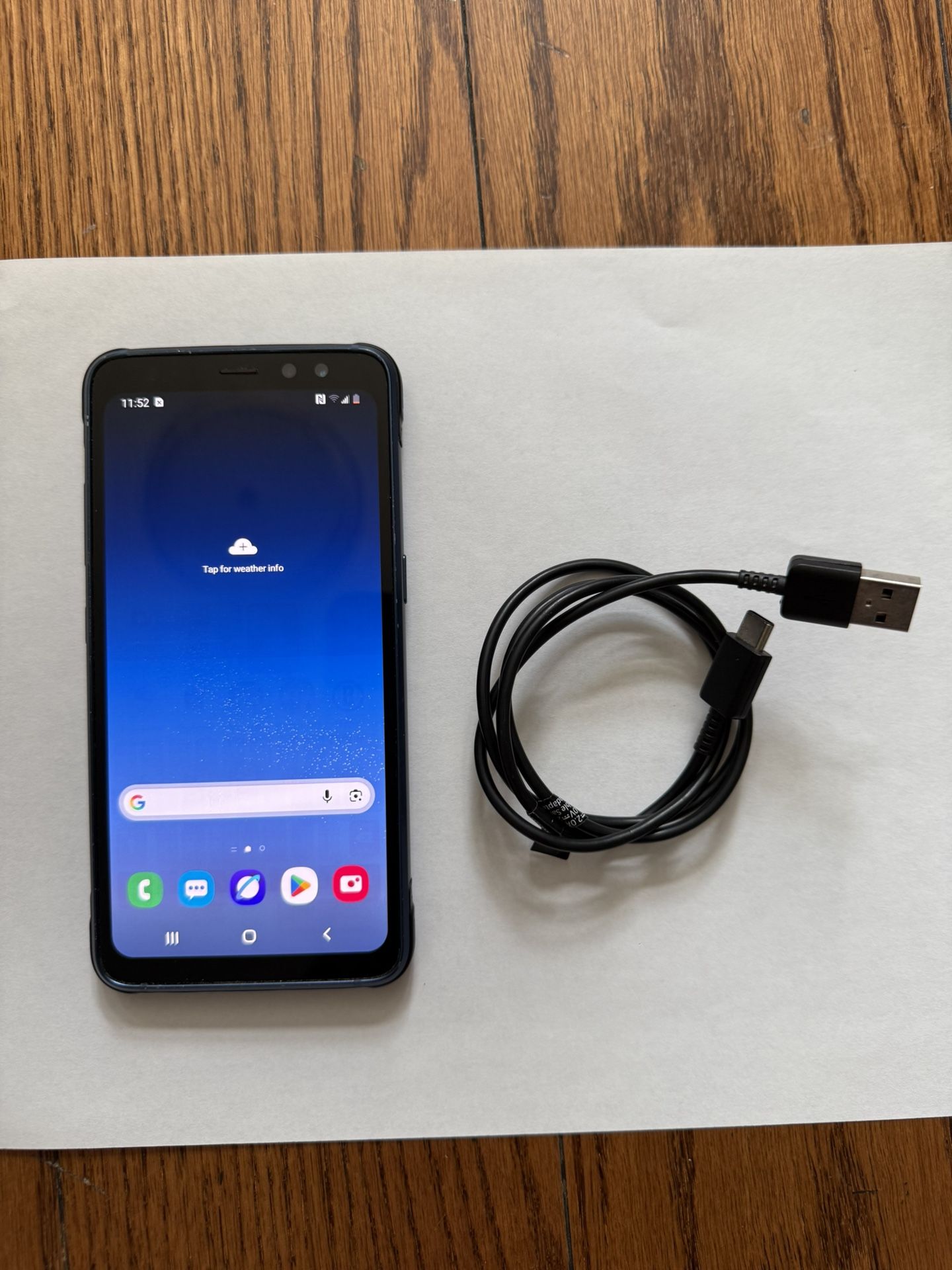 Samsung Phone Galaxy S8 Active Blue 64GB/Unlocked/USB-C Charging Cable