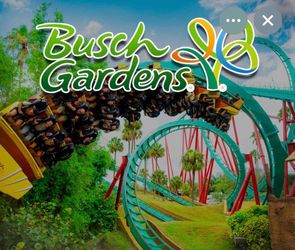 Busch Garden  / Adventure Island  Tickets $40