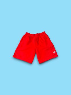 Nike Sportswear Club Cargo Shorts Standard Fit Red Men's Size Medium