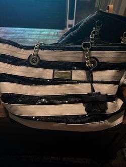 Betsy Johnson sequin oversized purse with wallet