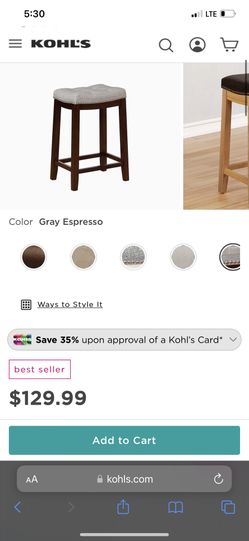 Linon Allure Counter Stool