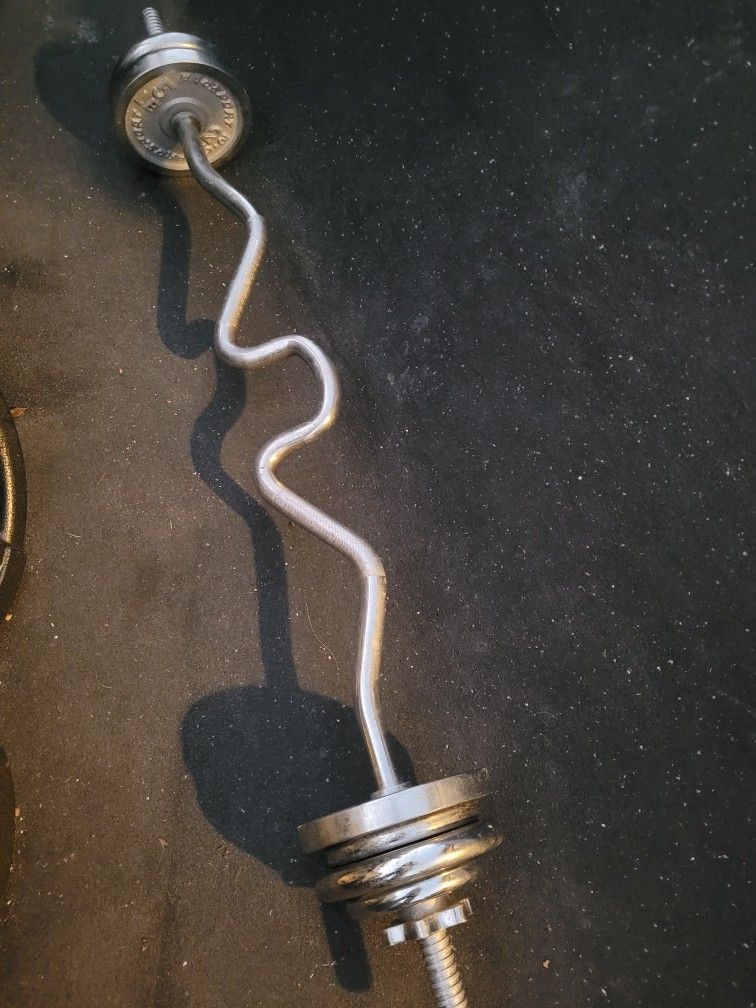 super Curl Bar N Weights