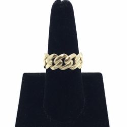 Gold Ring Cuban Style Solid 14K 