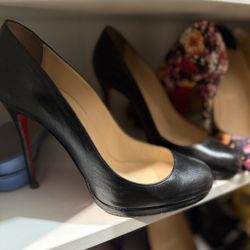 Christian Loubotin Kid Heels Size 37.5 