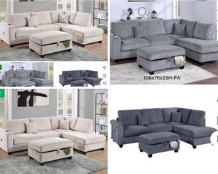 Sectional with ottoman set