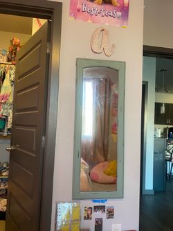 Distressed wall mirror