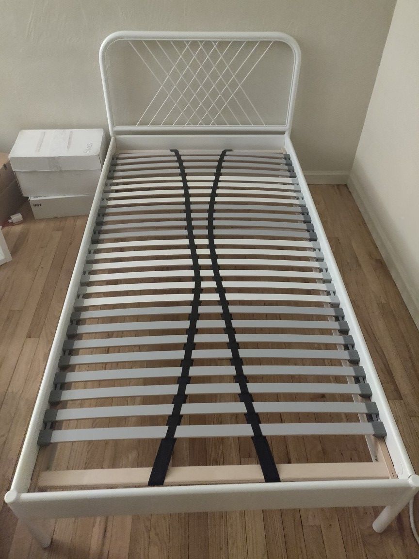 IKEA Nesttun twin bed frame and bed base