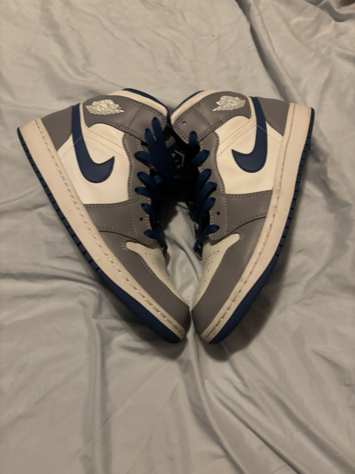Air Jordan 1 Mid “Wolf Grey/Game Royal” – Size 9.5 – Great Condition!