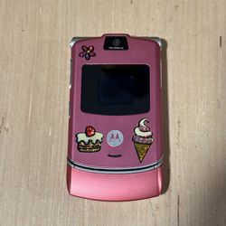 Motorola RAZR V3 Hot Pink Flip Cell Phone“UNTESTED” No Charg Read Info Below!!  