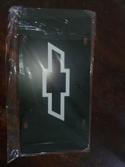 Chevy license plate metal 