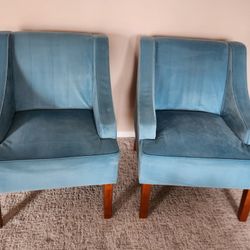 2 - beautiful Blue Living Room Chairs