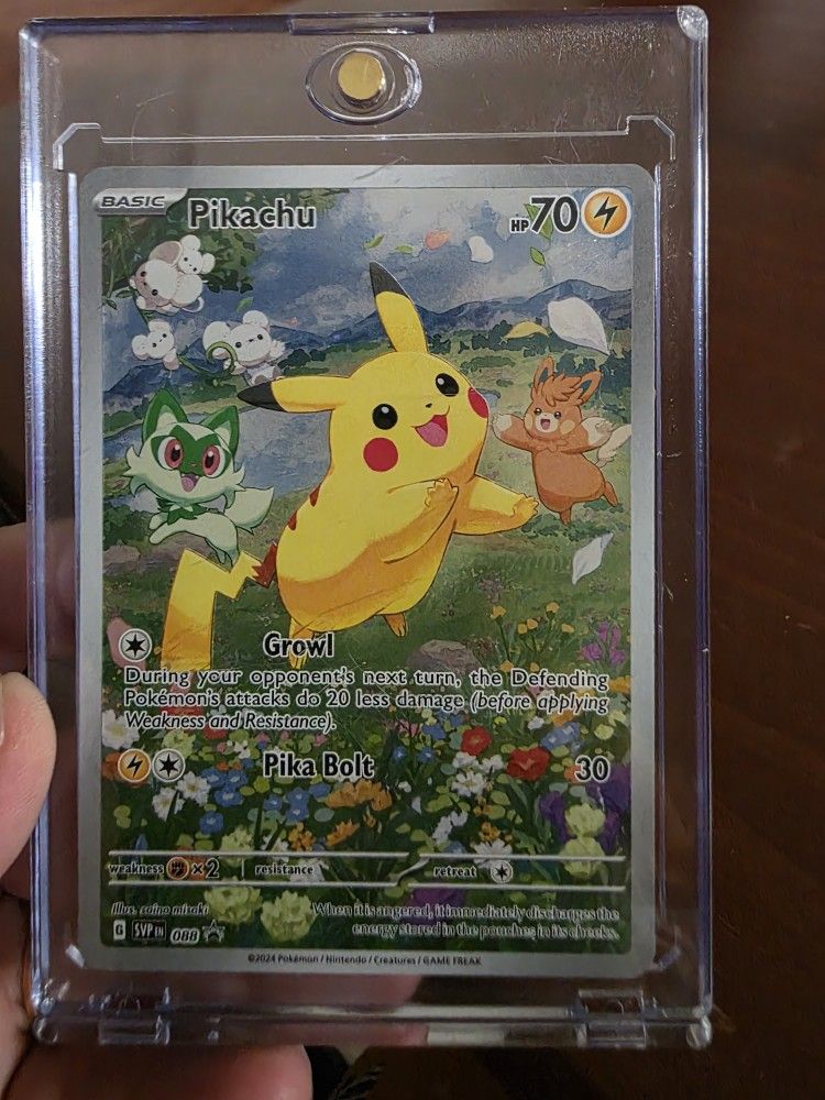 Pikachu Black Star Promo Card Full Art Holographic