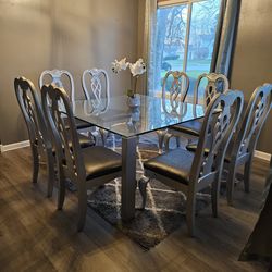 Dining Table Set + 8 Chairs