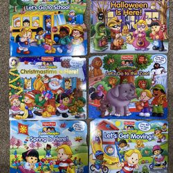 Kids Fisher Price Read and Flip books (Group 2 - 6 books)
