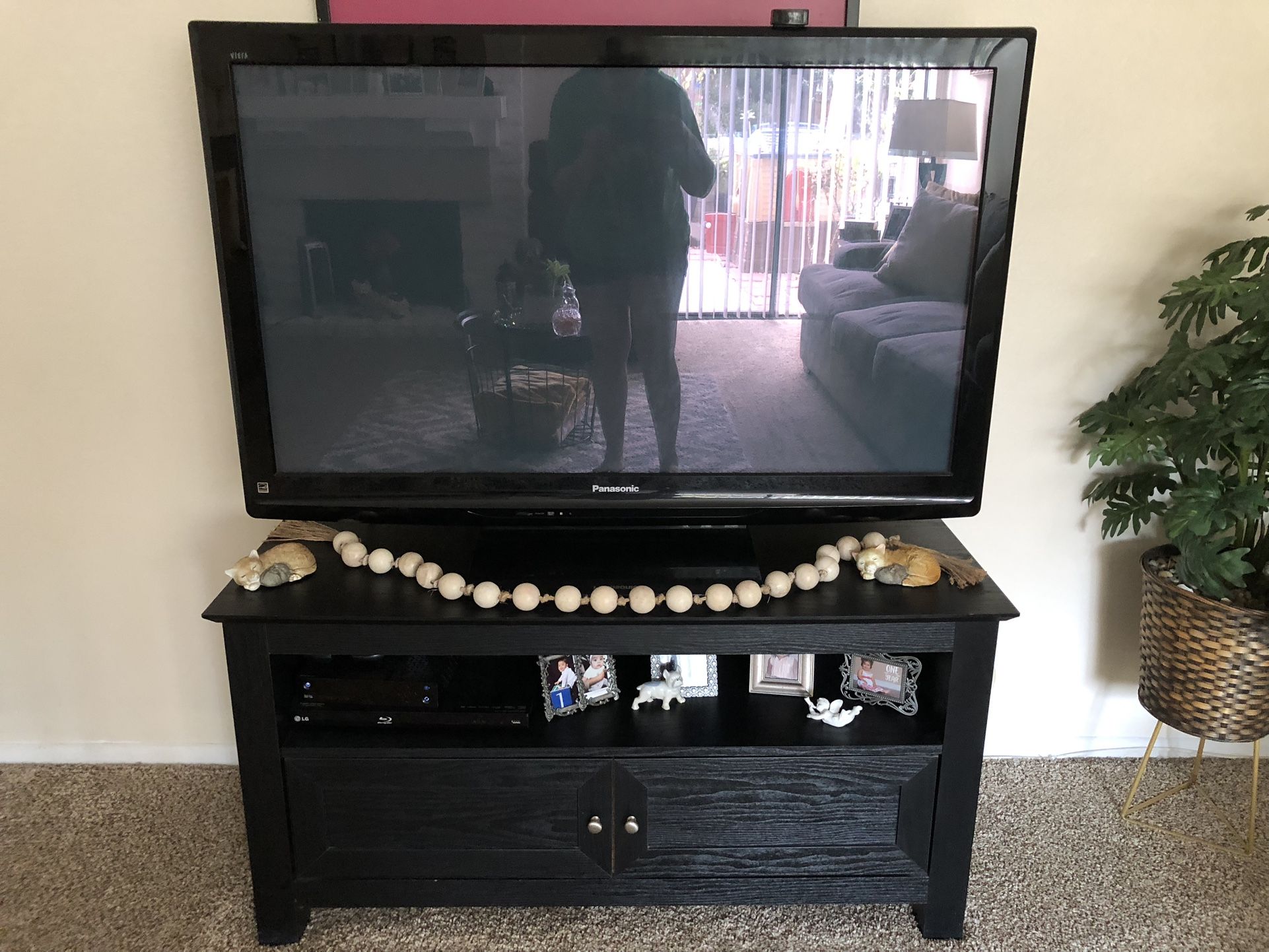Panasonic TV and TV Stand