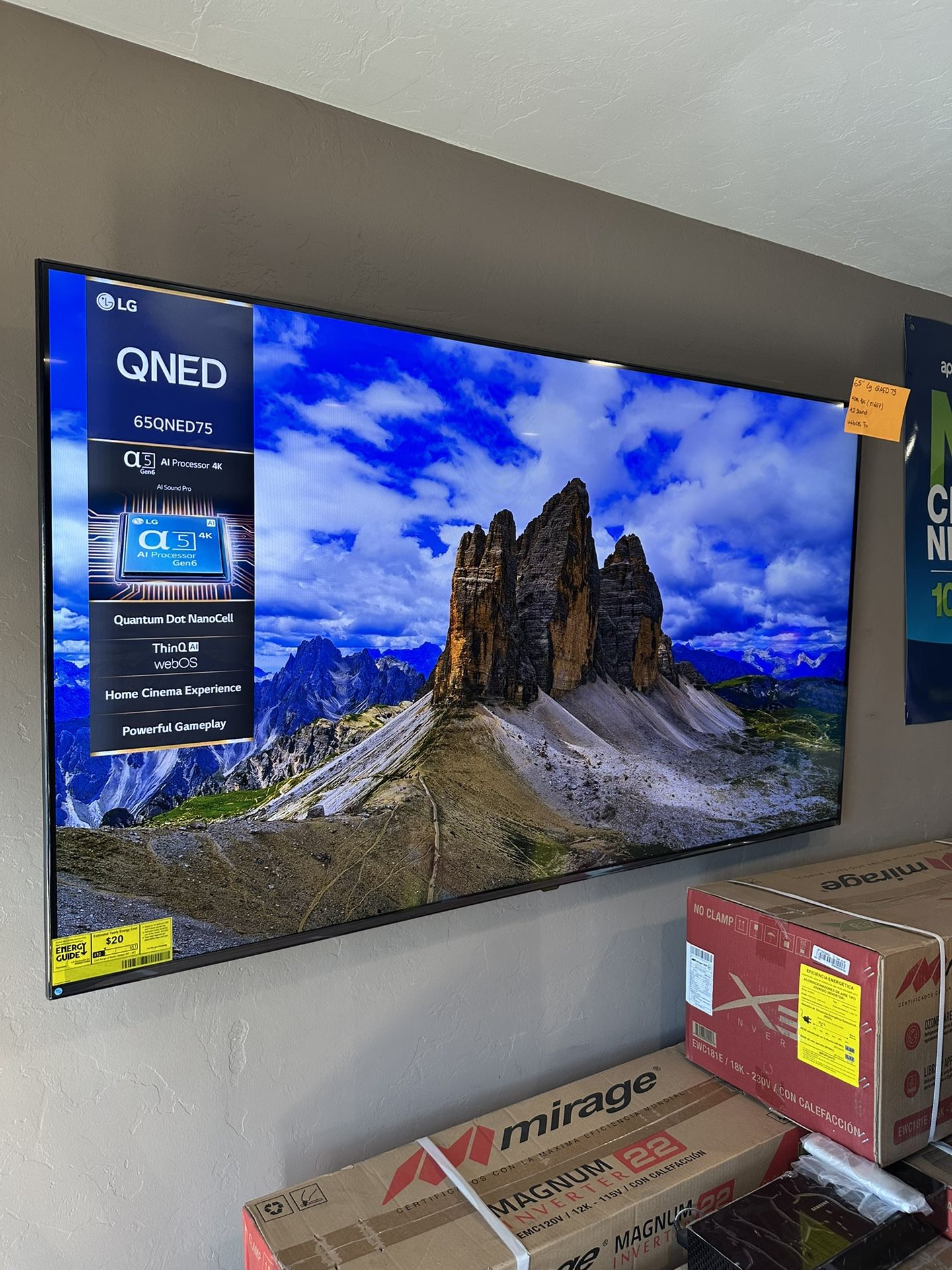 65” Lg 4K Smart TV QNED 75 Led