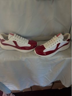 pradas red n white