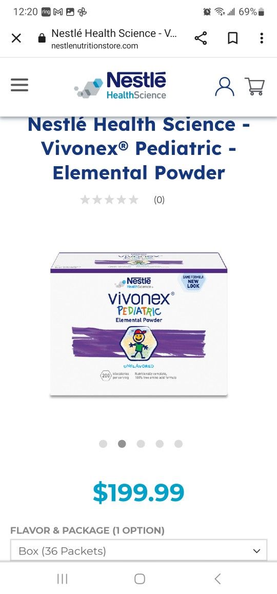 Vivonex Pediatric Elemental Powder Unflavored ( Formula)