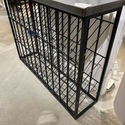 Wavertree Wine Rack in Black and Galvanized Steel -