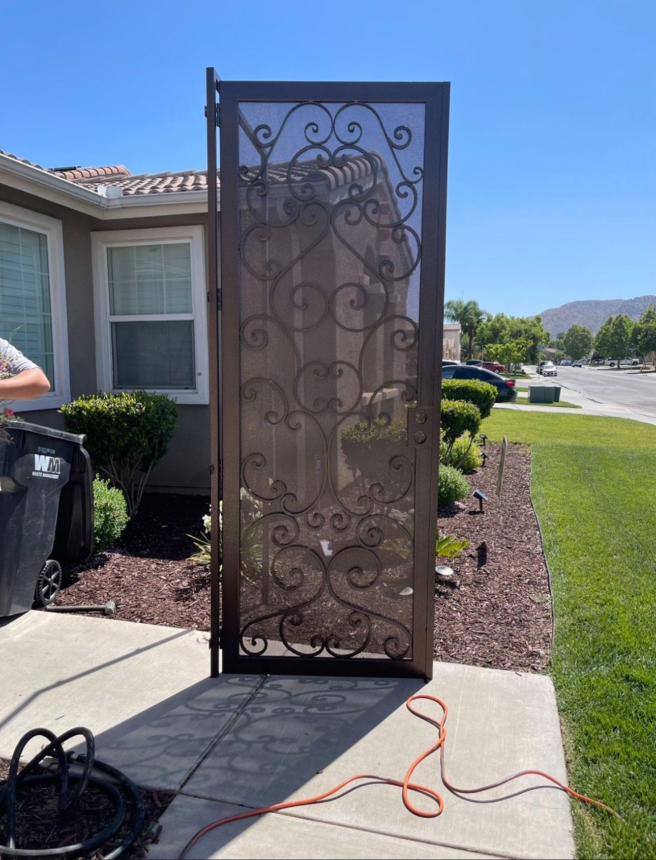 Wrought Iron Scroll Design Security Door Fence Gates Sliding