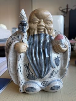 Vintage Chinese Shou Lao Porcelain Figurine