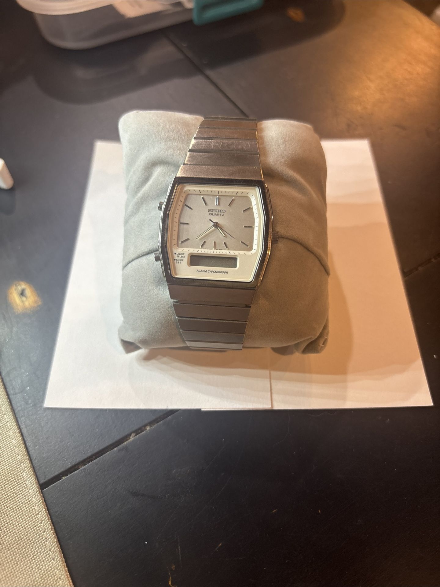 Seiko Quartz Chronograph Stainless Steel Vintage Watch