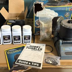 National Geographic Hobby Rock Tumbler Kit + Refill Grit & Polish 
