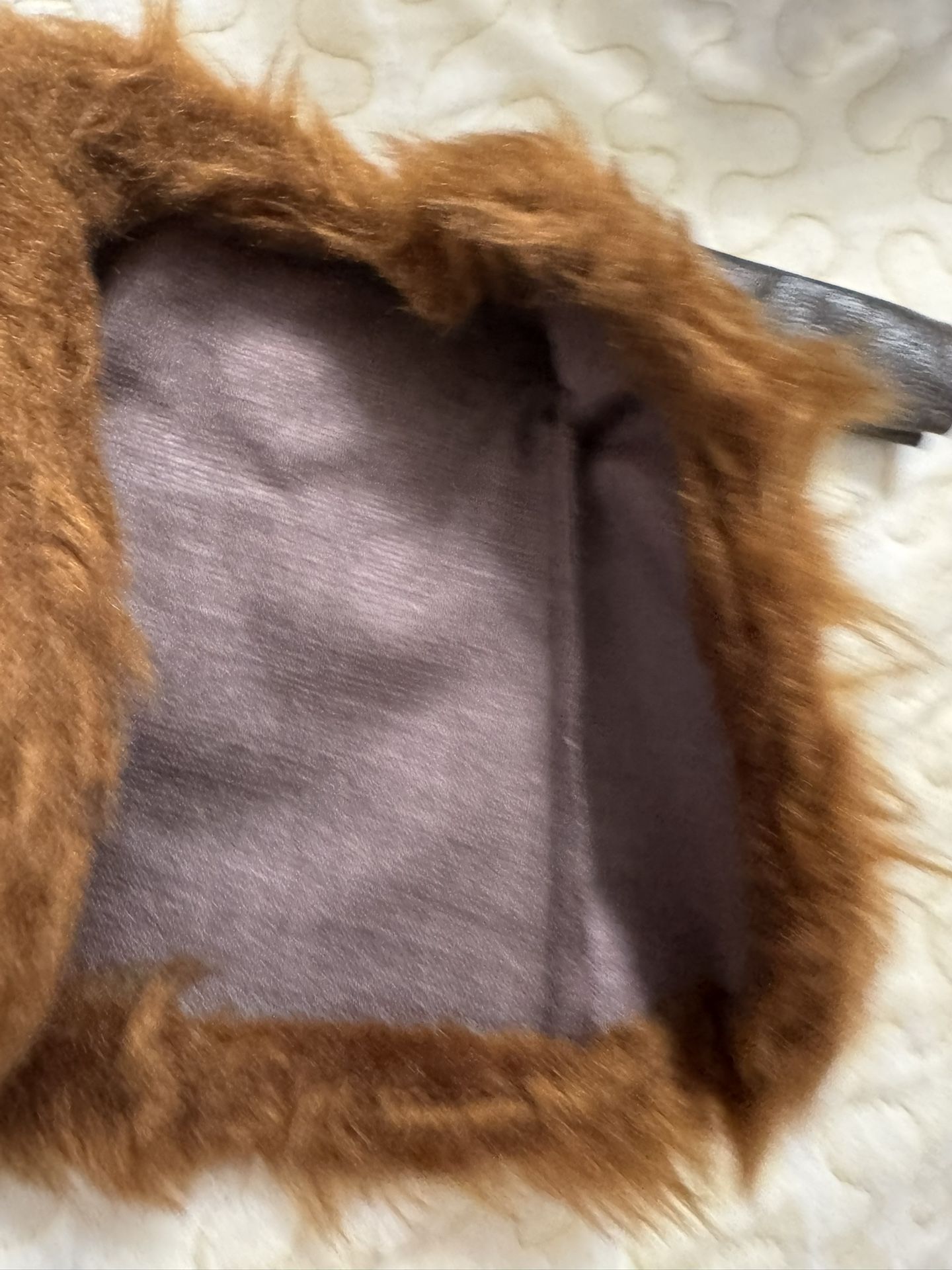 1974? Sears Exclusive Barbie Dark Brown Coat With Fake Fur Hat As Pictures
