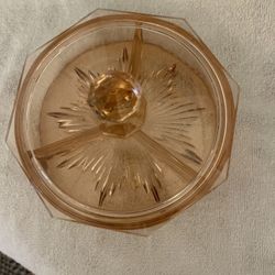 Vintage Depression Glass Candy Dish