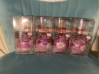 Bath bombs with wine glass—great for bachelorette parties!